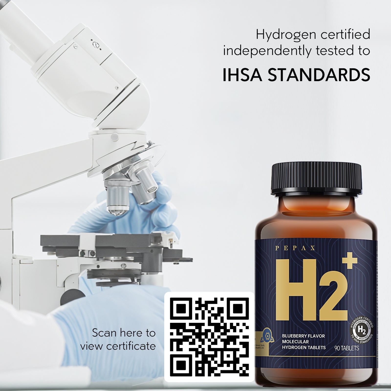 Molecular Hydrogen Water Tablets with Magnesium,108 PPM Hydrogen Tablets for Drinking Water, Fast-Dissolve Hydrogen Tablet, Rich in Antioxidants - Energy, Brain & Cellular Health - 90Counts